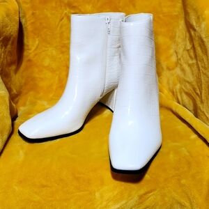 INC International Concepts White Ankle Boots